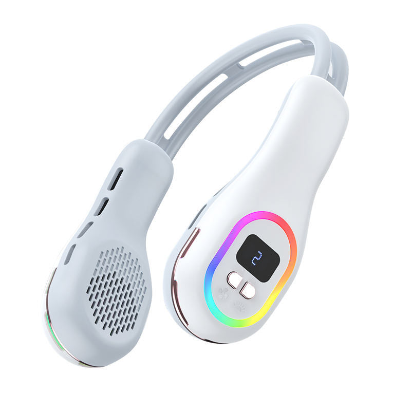 Unisex nan tragbarer Nackenventilator mit LCD-Display und leisem Brushless-Motor Brehn
