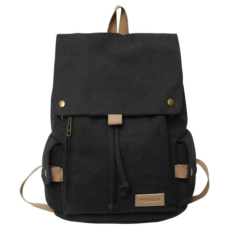 Robuste Leinwand Wanderschulrucksack Brehn