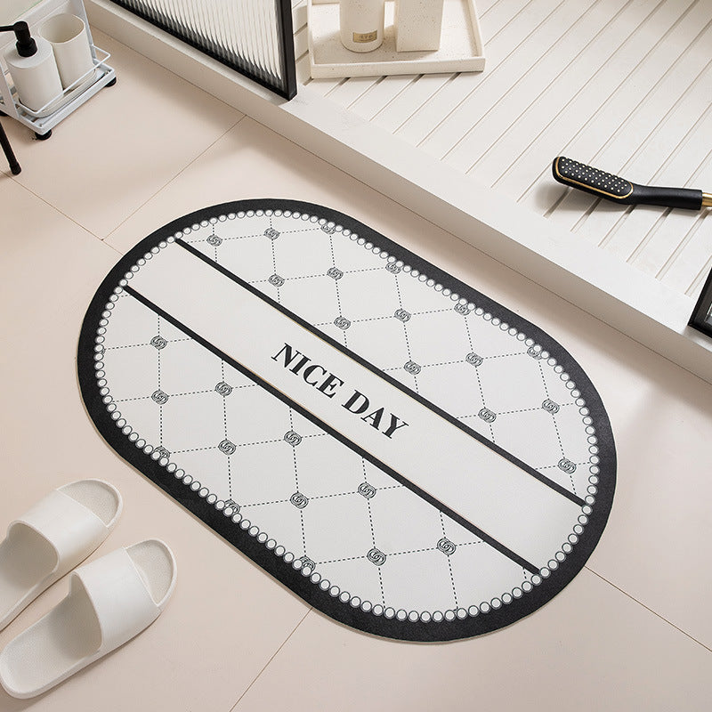 Florales Design Antirutsch-Badew Mat Brehn