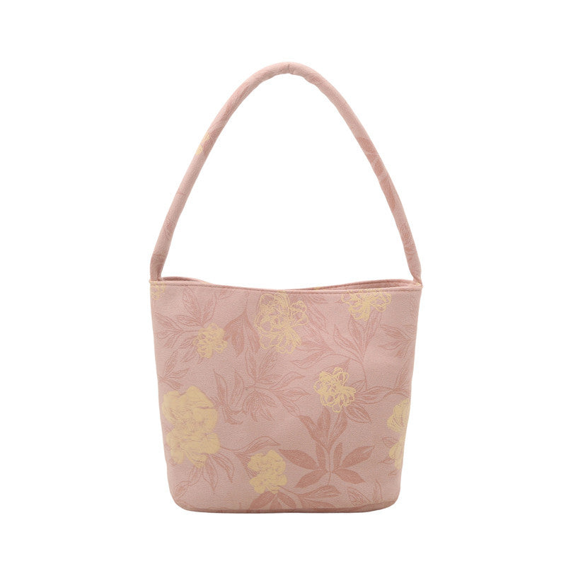 Bestickte florale Schultertasche
