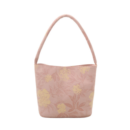Bestickte florale Schultertasche