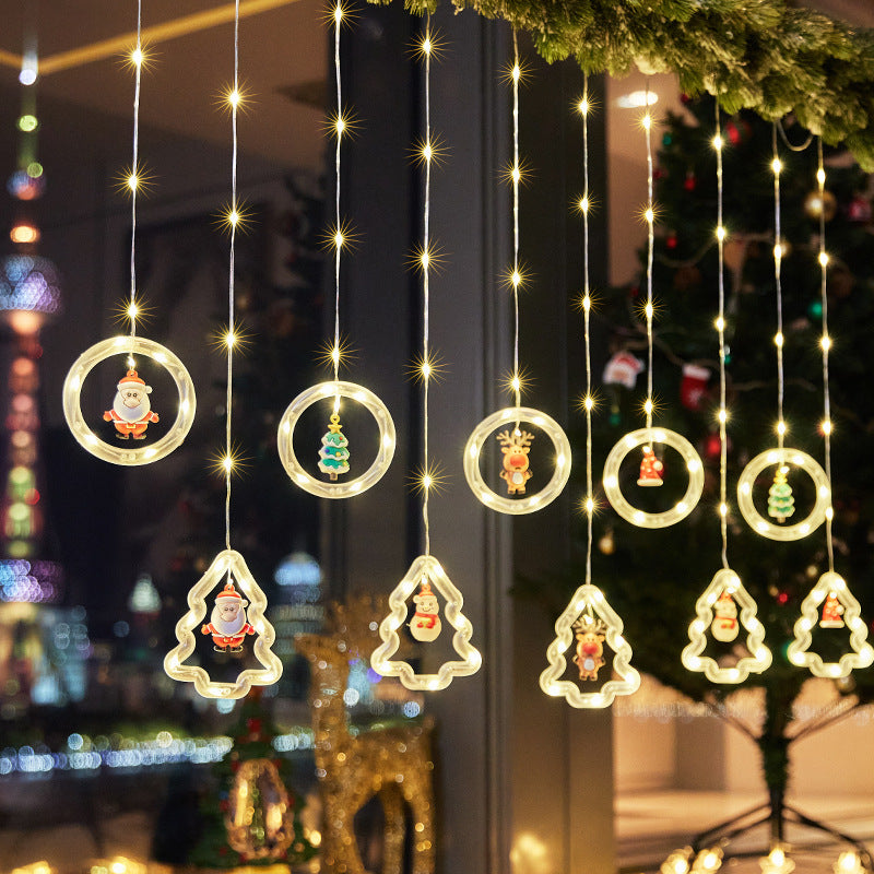 Weihnachtsdekorative Lichtsterne mit Schneeflocken Brehn