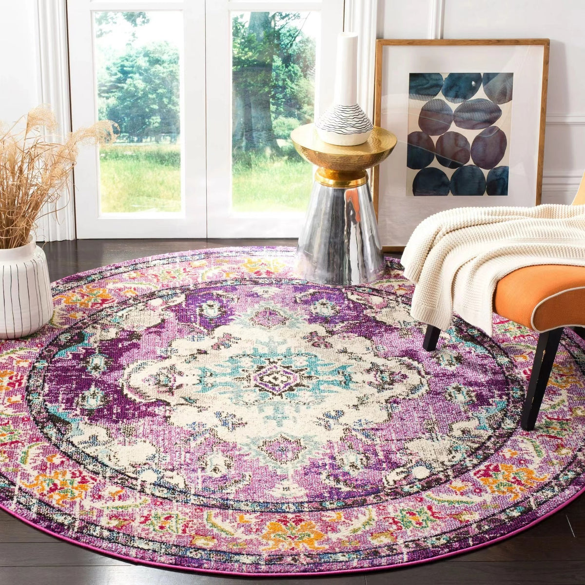 Vintage-inspirierten runden Teppich
