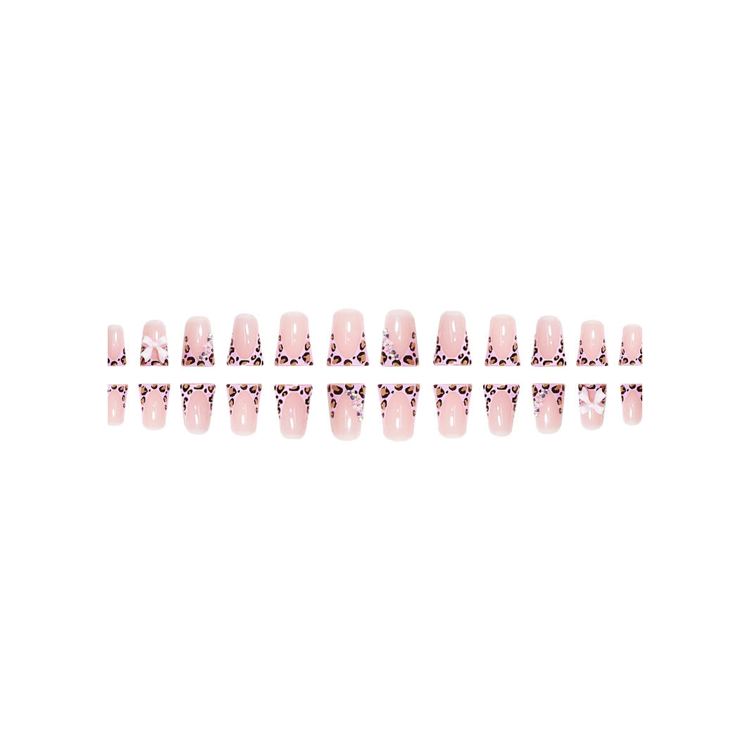 Trendige Tierprint Press-On Nagelset Brehn