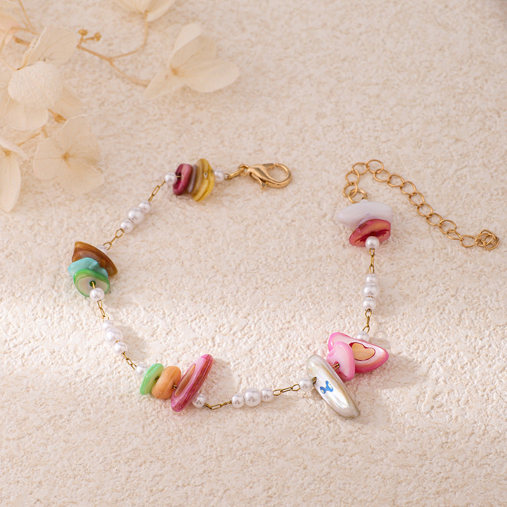 Chic Perlen- und Edelsteinarmband Brehn