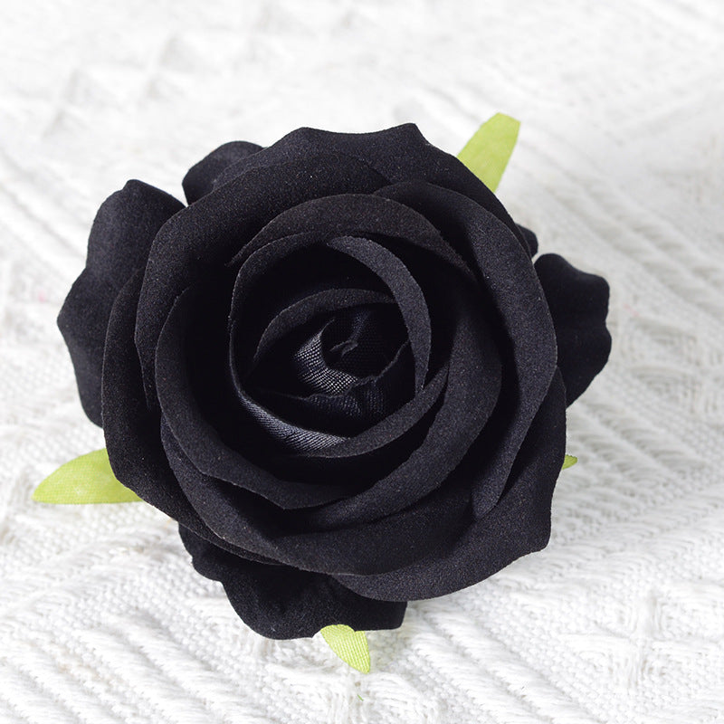 Dekorativer Samt Rose Pins Brosche