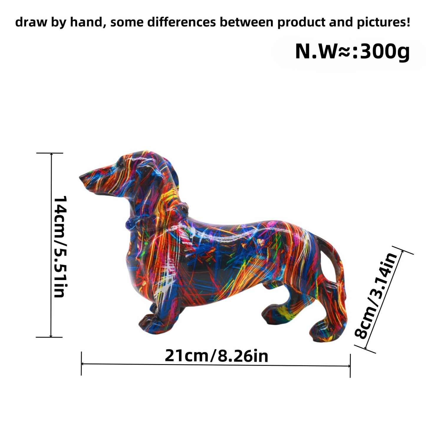 Kreative Dekofigur eines Dachshunds Brehn