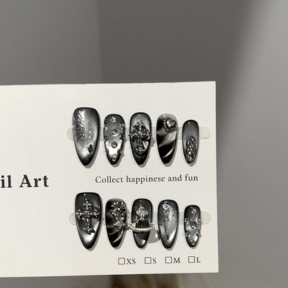 Gothic-Themen Press-On Nagelkunst Set