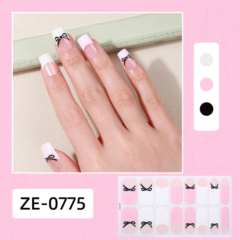 Elegante Glitter Akzent Nagel Wraps