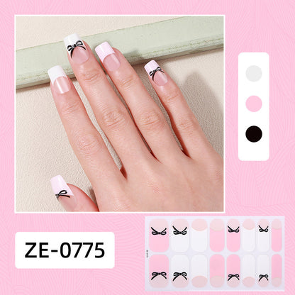 Elegante Glitter Akzent Nagel Wraps