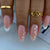 Künstlerisches florales Farbverlauf Press-On Nagelset Brehn