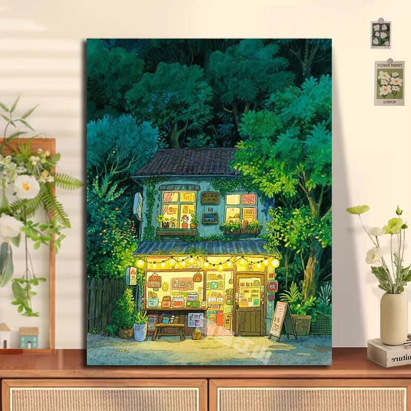Gemütliche Ferienhaus Landschaft Wandkunst Brehn
