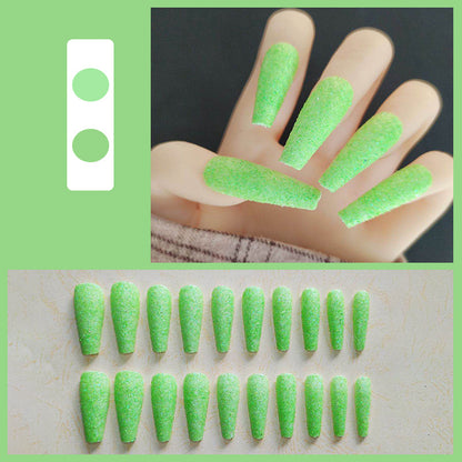 Glänzendes Langes Coffin Press-On Nails Set