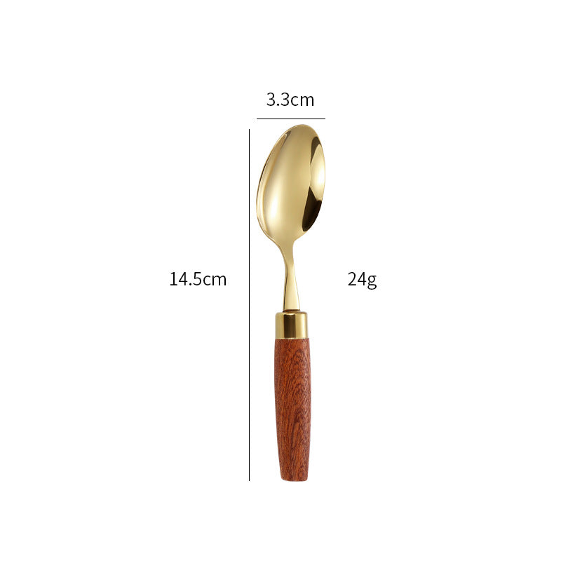 Eleganter Dessertlöffel mit Ergonomischem Holzgriff Brehn