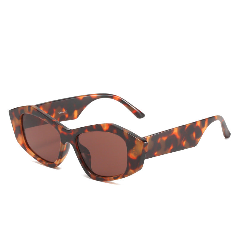 Damen geometrische Sonnenbrille mit einzigartigem, futuristischem Design Brehn