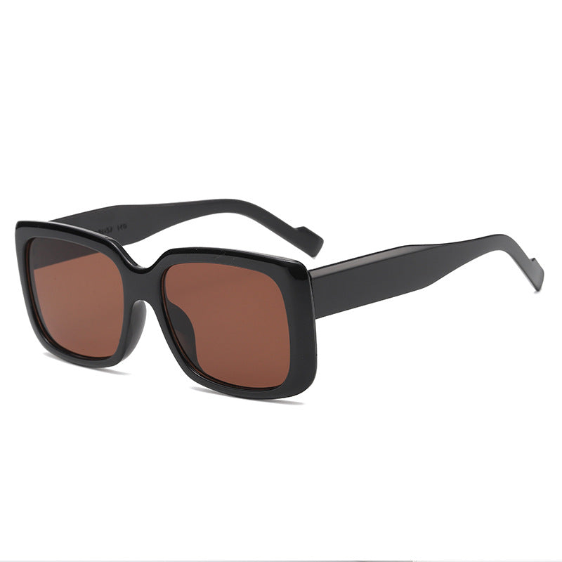 Damen modische quadratische Sonnenbrille mit transparentem Rahmen und innovativem Design Brehn
