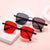 Damen modernistische Sonnenbrille im eleganten Metallrahmen Brehn