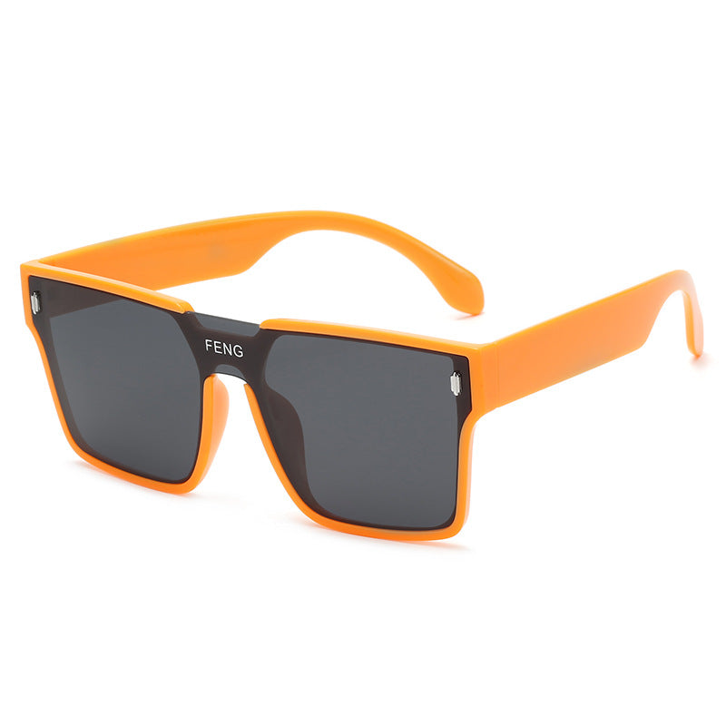 Damen modische quadratische Sonnenbrille mit robustem Kunststoffrahmen Brehn