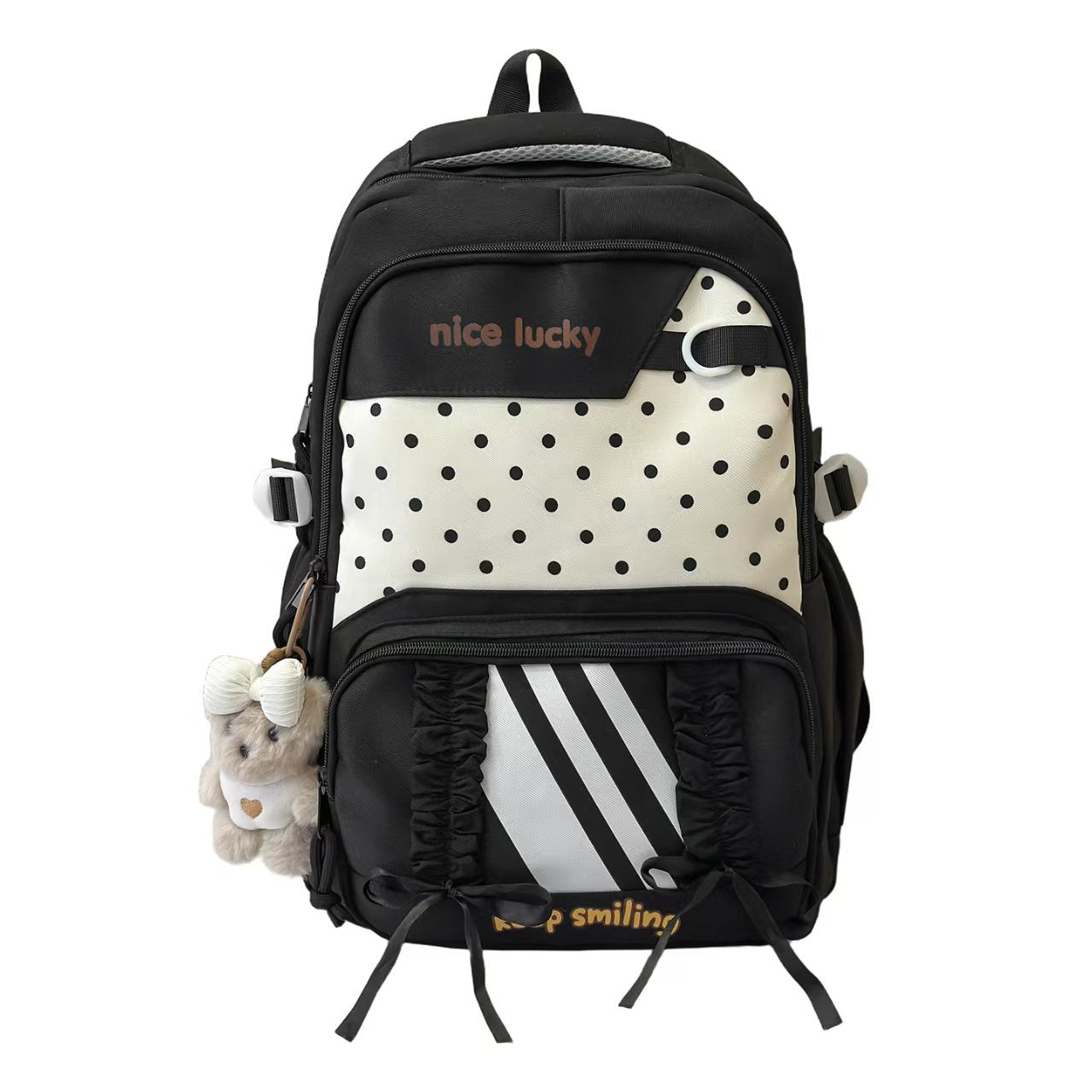 Rucksack mit Verspieltem Design und Vielen Fächern Brehn