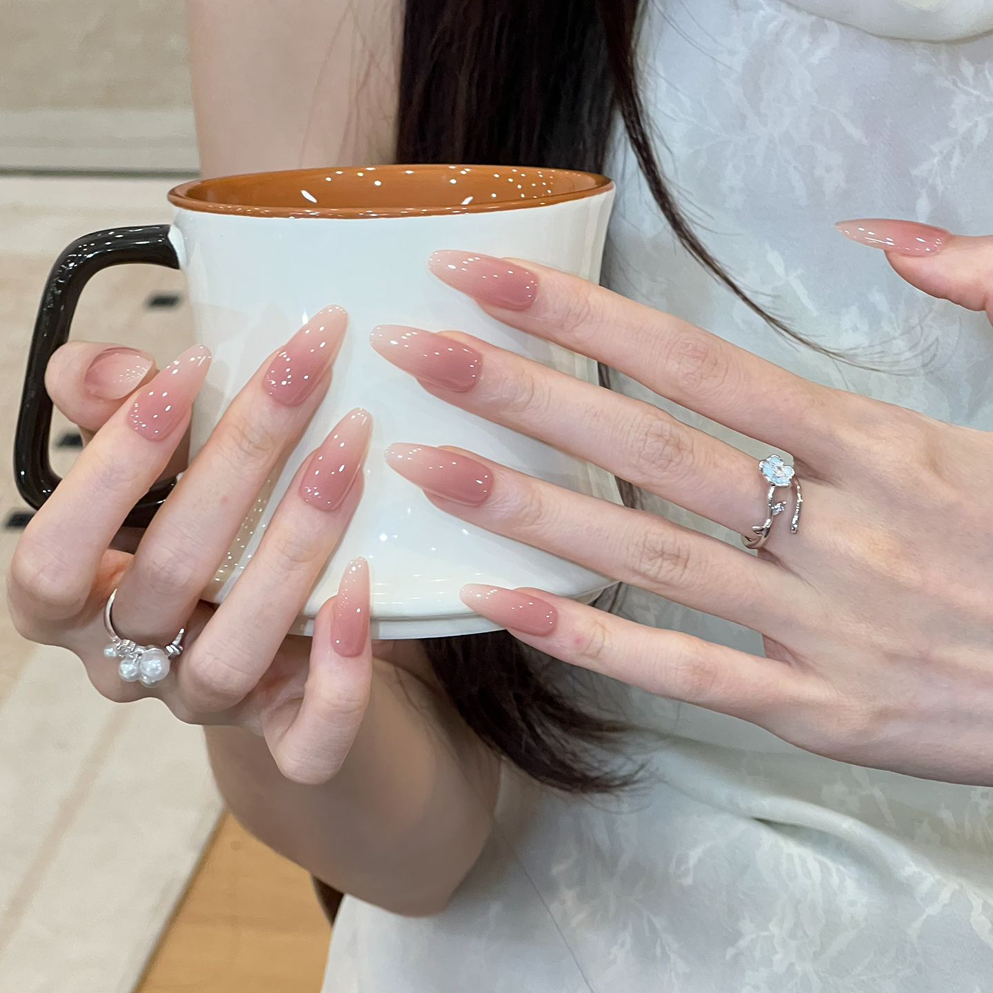Stunning Ombré Stiletto Press-On Nageldesign Brehn