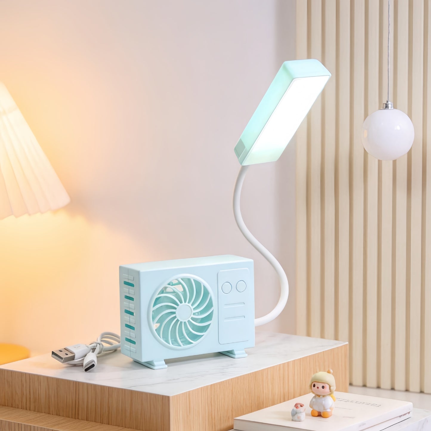 Damen USB-Tischventilator mit LED-Beleuchtung Brehn