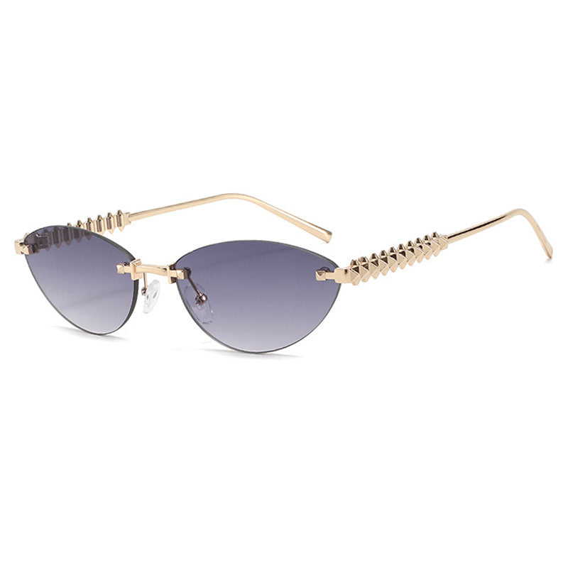 Damen Sonnenbrille im modernen, geometrischen Design mit stylishem Metallrahmen und UV-Schutz Brehn