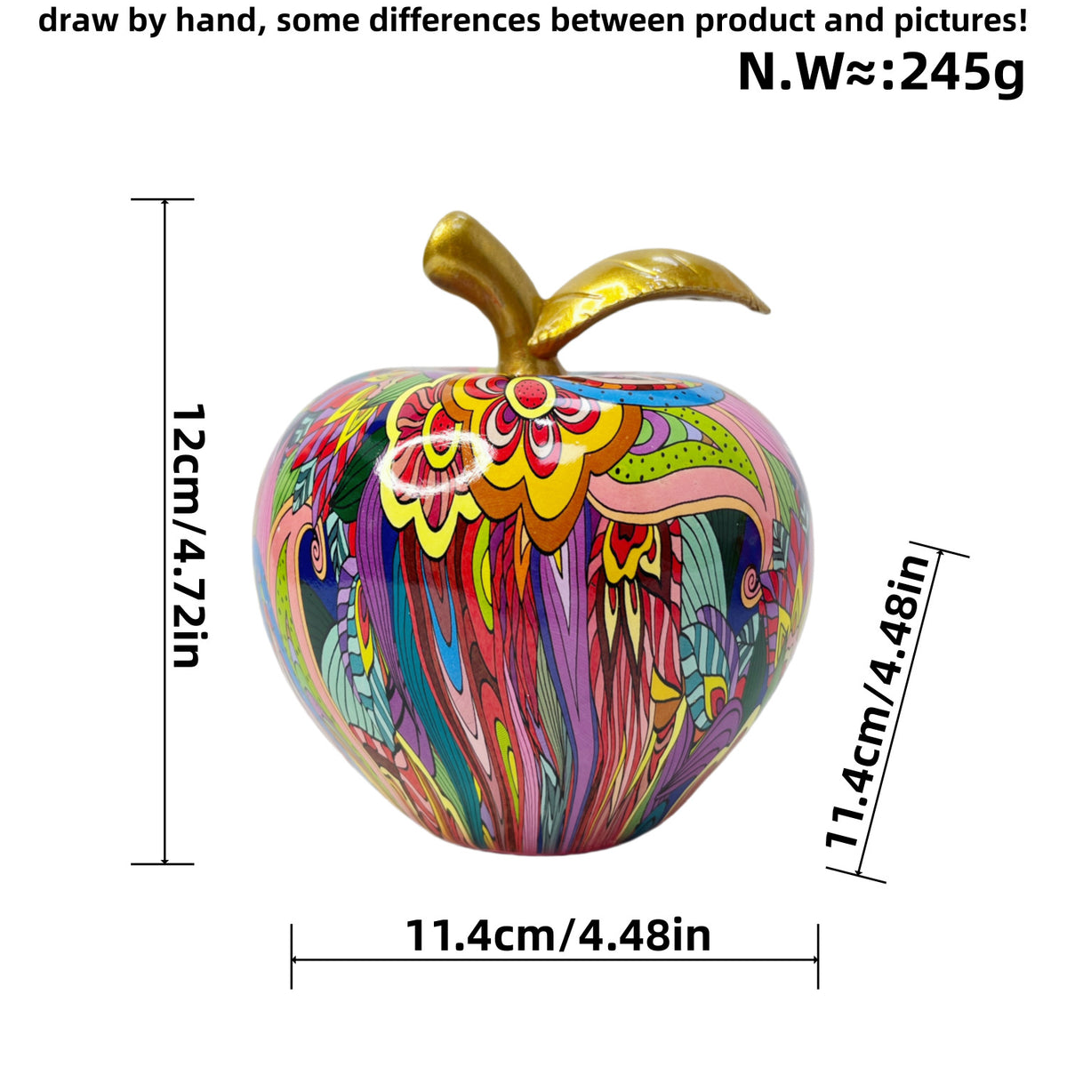 Dekorative Apfelfigur mit künstlerischem Design Brehn