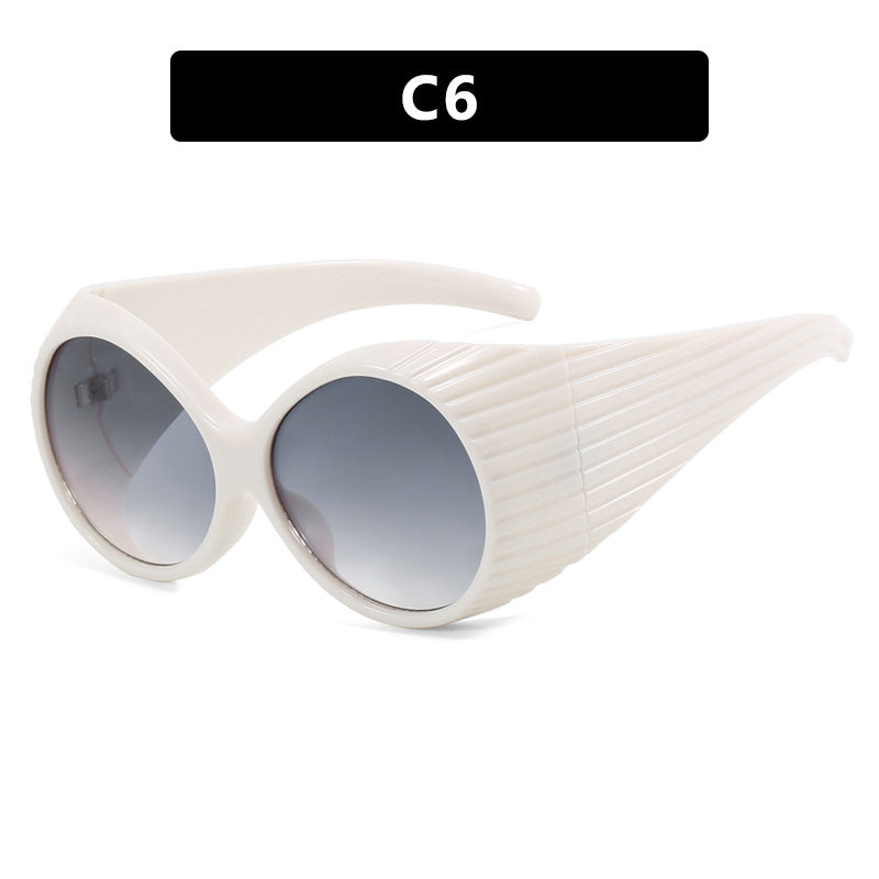 Damen extravagante Sonnenbrille mit geschwungenem Rahmen Brehn