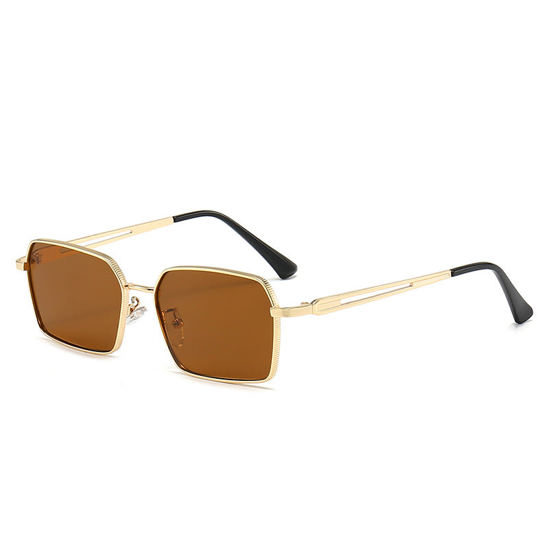 Damen quadratische Sonnenbrille mit minimalistischen Metallakzenten Brehn