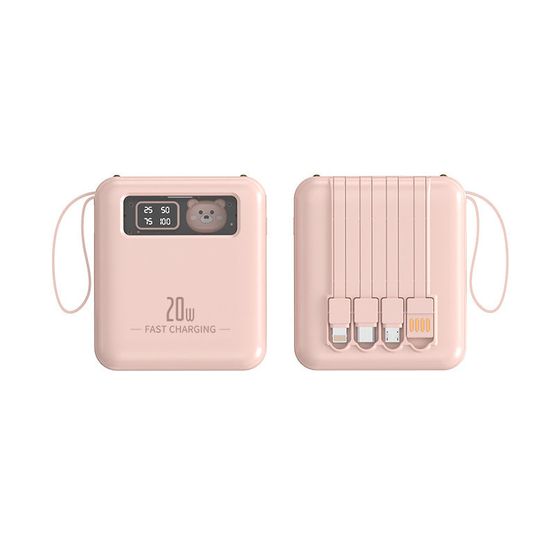 Tragbare Powerbank mit Integrierter Led-Anzeige und Multifunktionalen Ladeanschlüssen Brehn