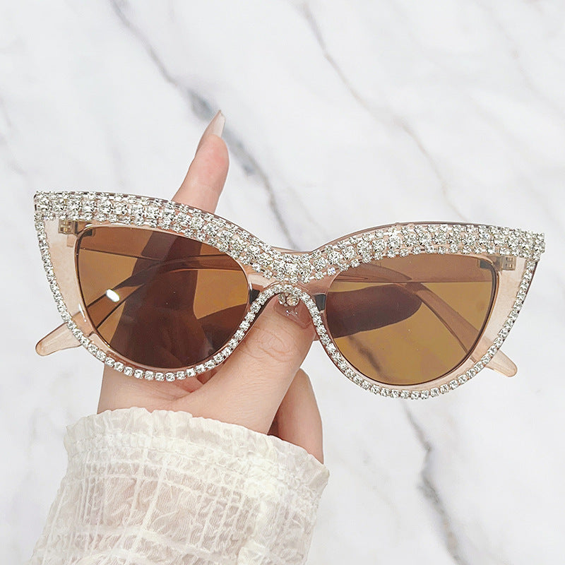 Glamouröse mit Strass verzierten Schild Sonnenbrille Brehn