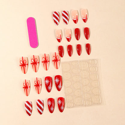 Festliches Feiertags-Themen Stiletto Nagel Kunst Set Brehn