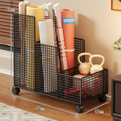 Vertikaler Mesh-Multi-Compartment-Fitnessmatte und Geräteorganizer
