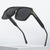 Damen quadratische Sonnenbrille mit modischem, transparentem Rahmen Brehn