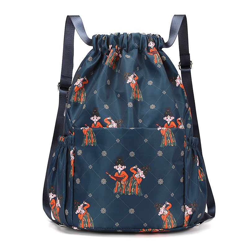 Fun Cartoon Print Drawstring Rucksack Brehn