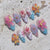 Künstlerisches blumenmusteriertes Press-On-Nagelset Brehn