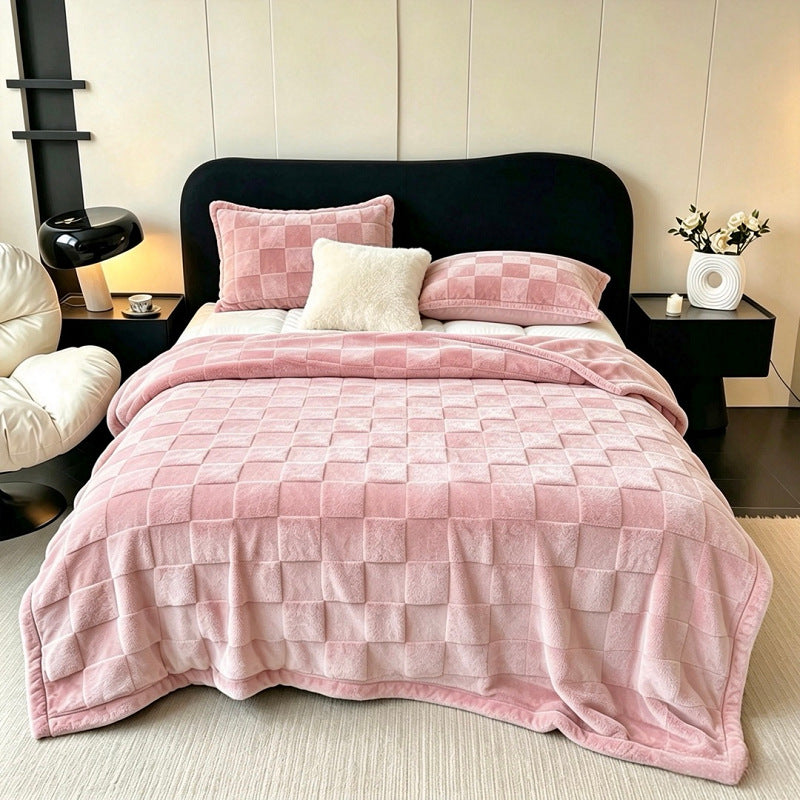 Strukturiert Patchwork Fleece Decke Brehn