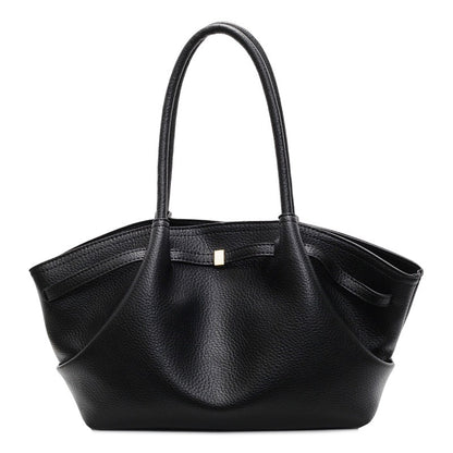 Klassische Narbenleder Tote Bag