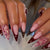 Künstlerische Florale Stiletto Press-On Nagelkunst Brehn