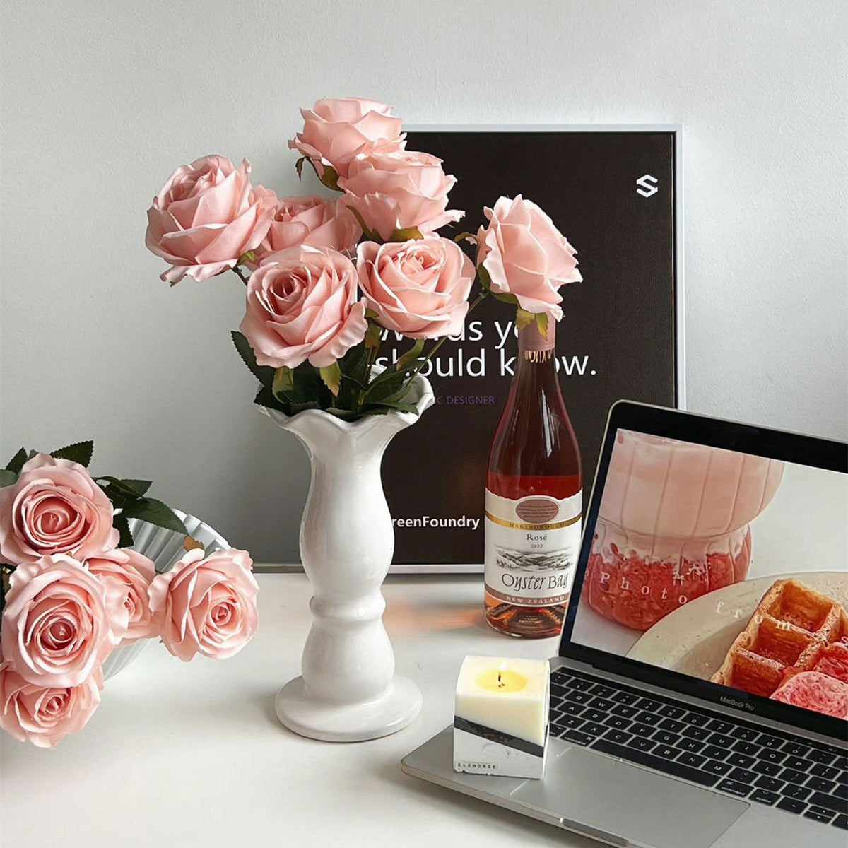 Elegante Glänzende Keramikvase