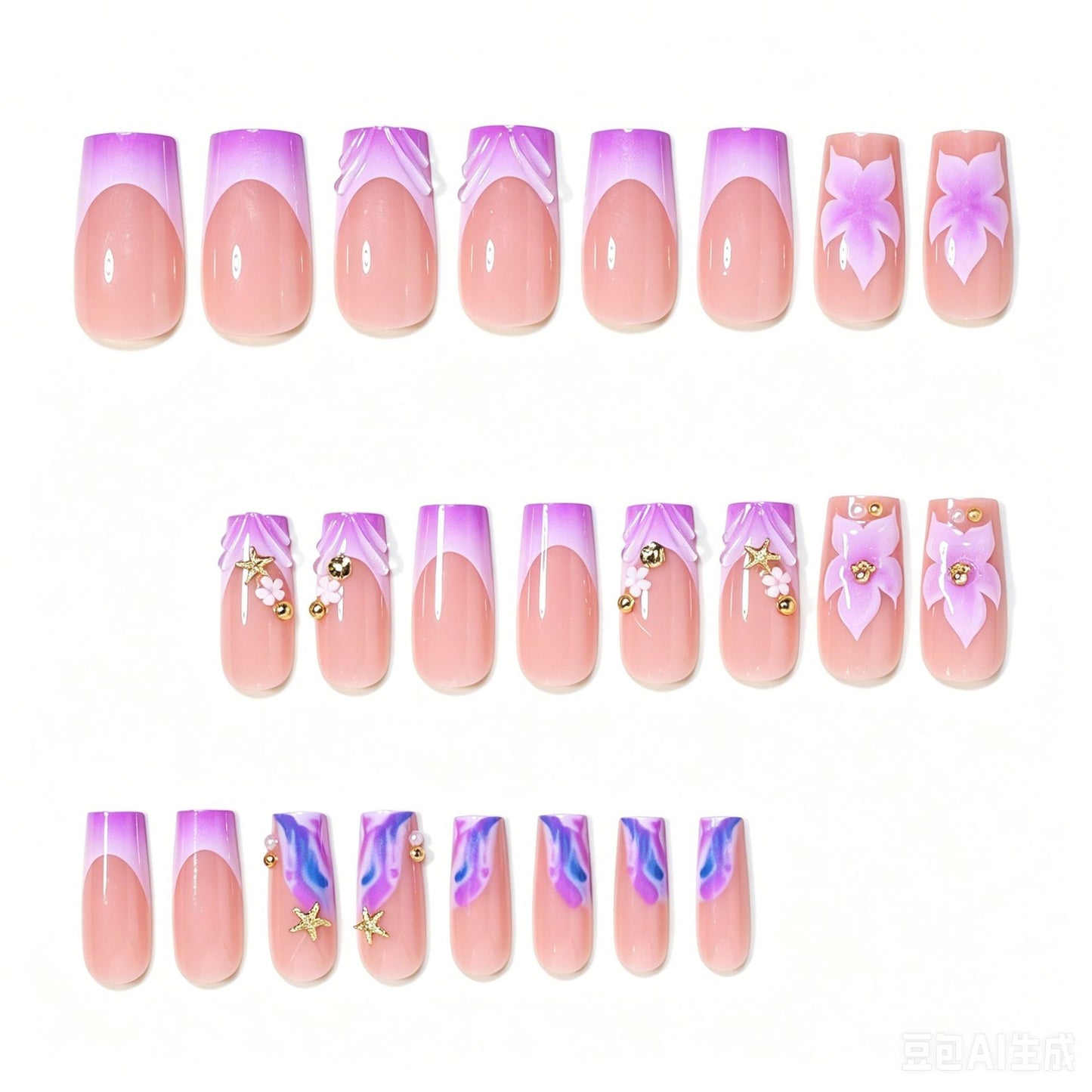 Dekorative Blumen Acryl Nagelkunst Tipps Brehn