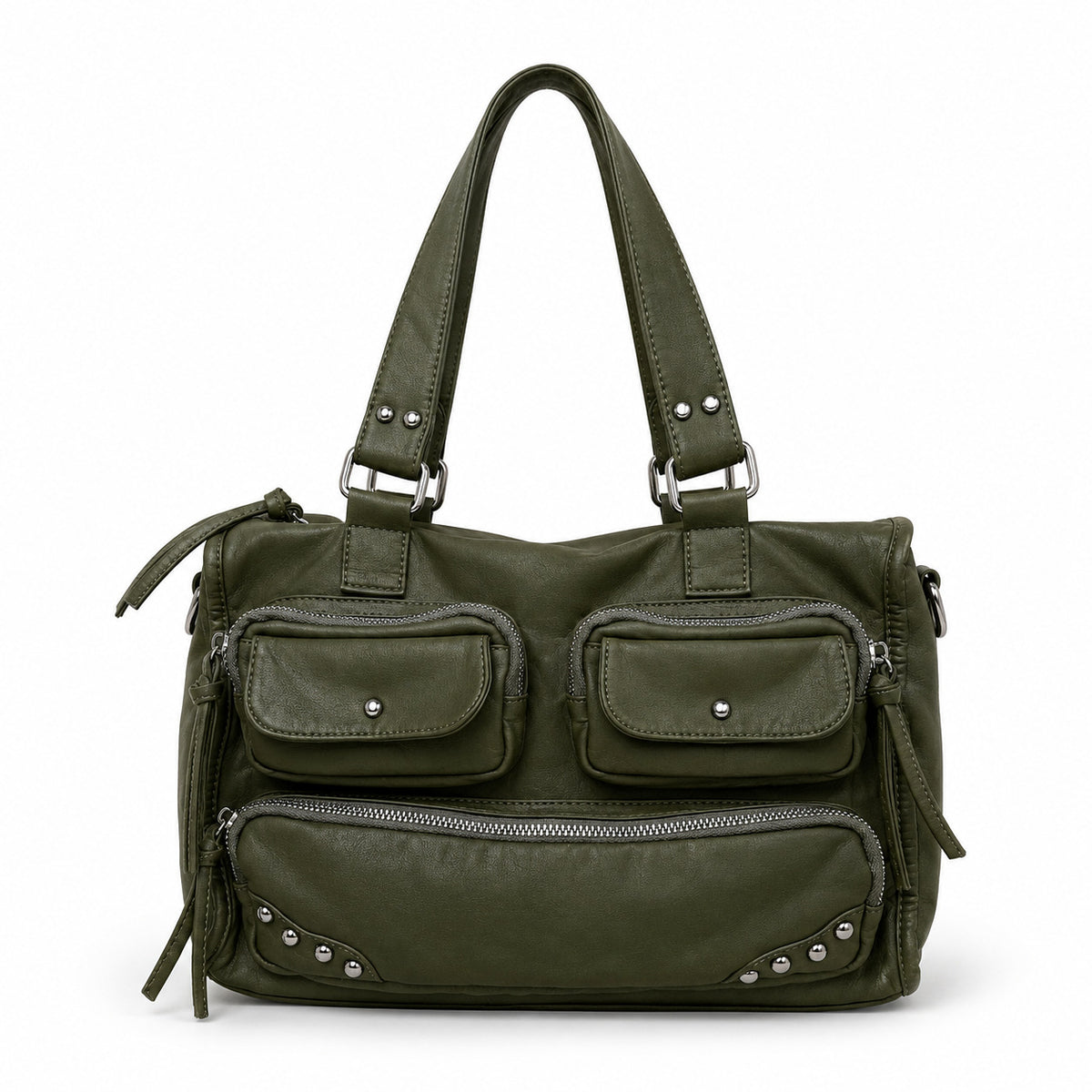 Multitaschen-Leder-Satteltasche