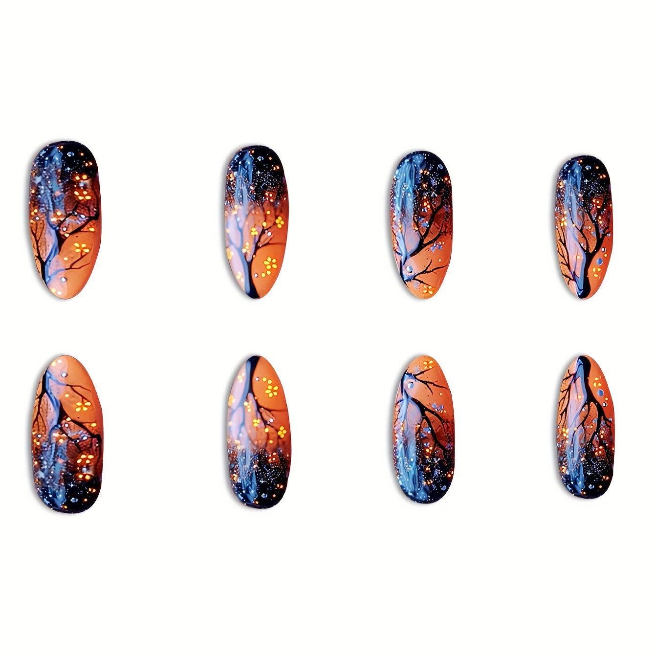 Künstlerische Nachthimmel-Themen Nagelkunst Brehn
