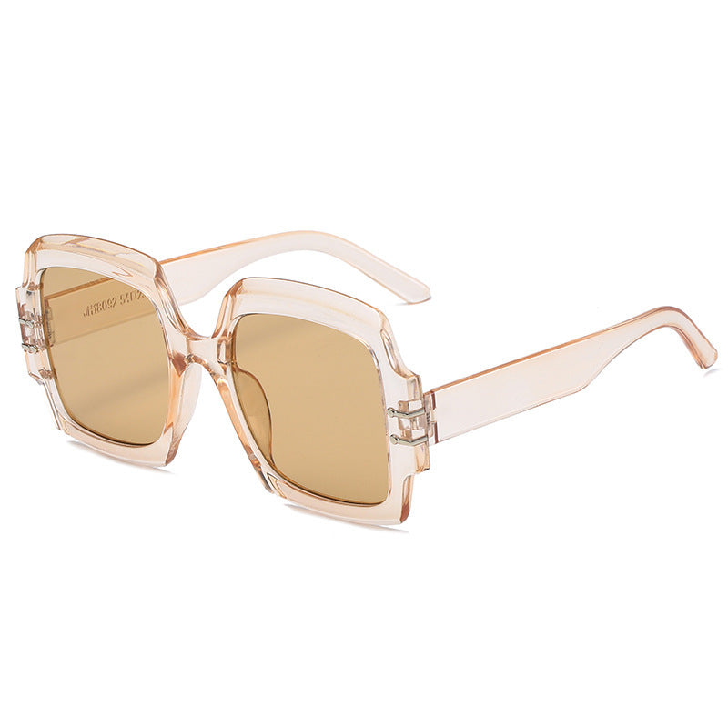Damen Modische Oversized-Sonnenbrille mit animalischem Muster Brehn