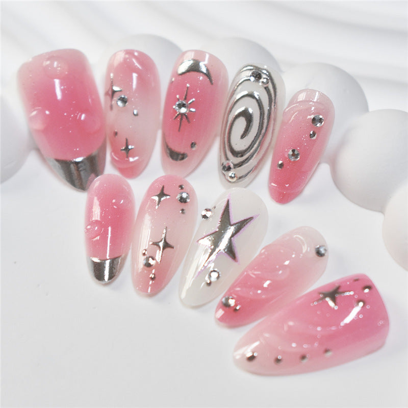 Künstlerische Sternenhimmel Nageldesign Extensions Brehn