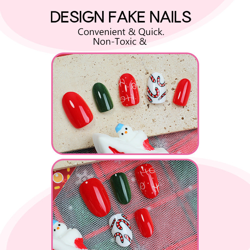 Kunstnagelset mit festlichen Weihnachtsdesigns Brehn