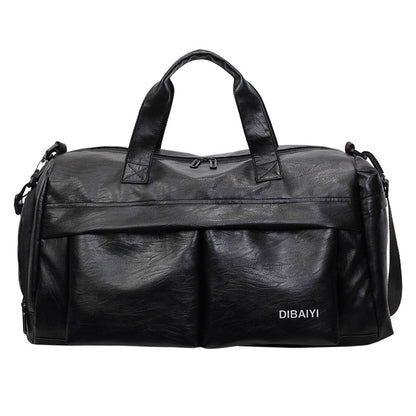 Stylische Leder Sport Duffel Tasche