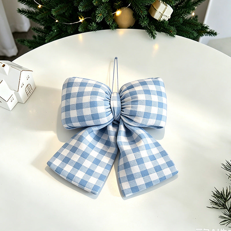 Dekorative Plaid Stoff Schleifen Ornament