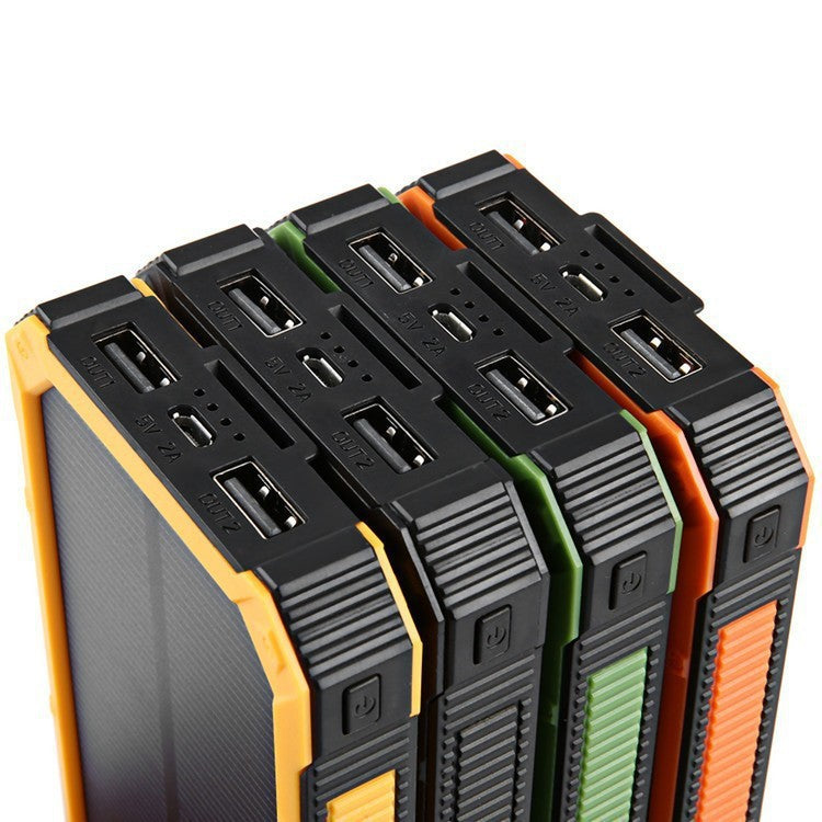 Robuste und Tragbare Solar-Powerbank mit Integrierter Led-Lampe Brehn