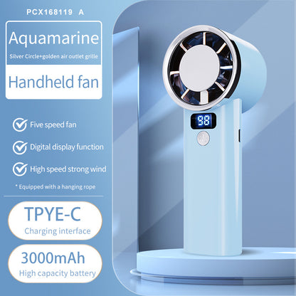 Damen Handventilator mit digitaler Anzeige und 3000mAh Akku Brehn